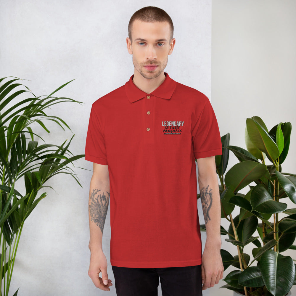 LEGENDARY SELF MADE POLOS Embroidered Polo Shirt