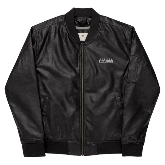 Corner Store Baby - Leather Bomber Jacket