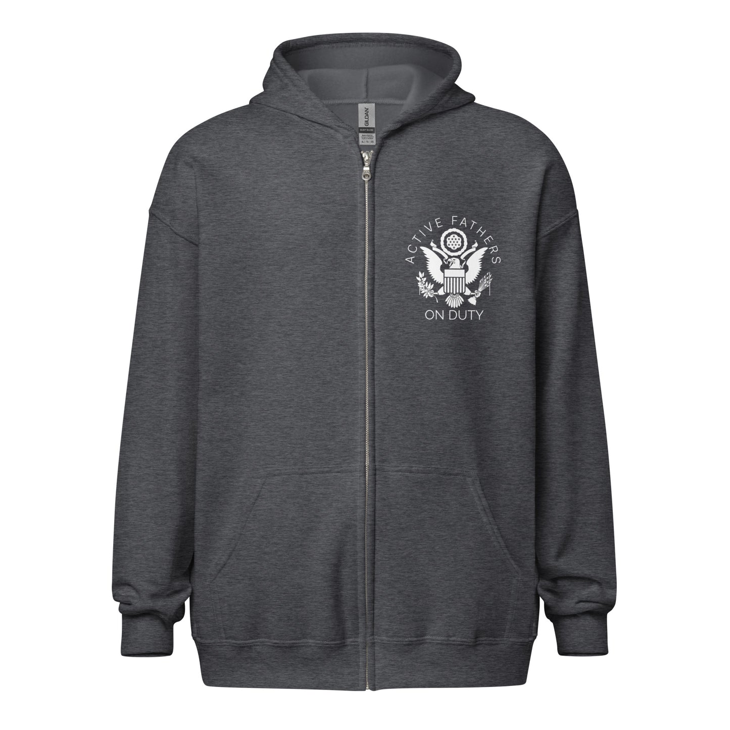 Active Fathers on Duty -Unisex heavy blend zip hoodie