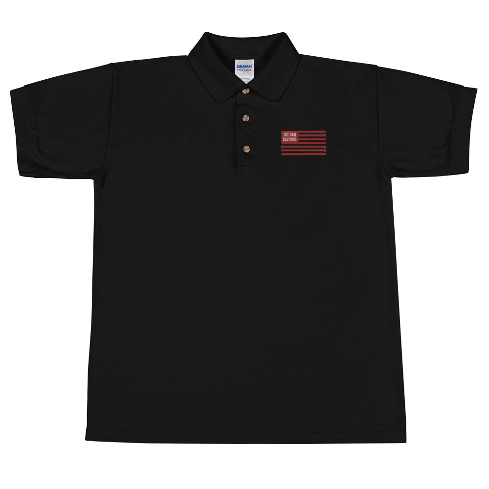 1ST FAM CLOTHING Embroidered Polo Shirt