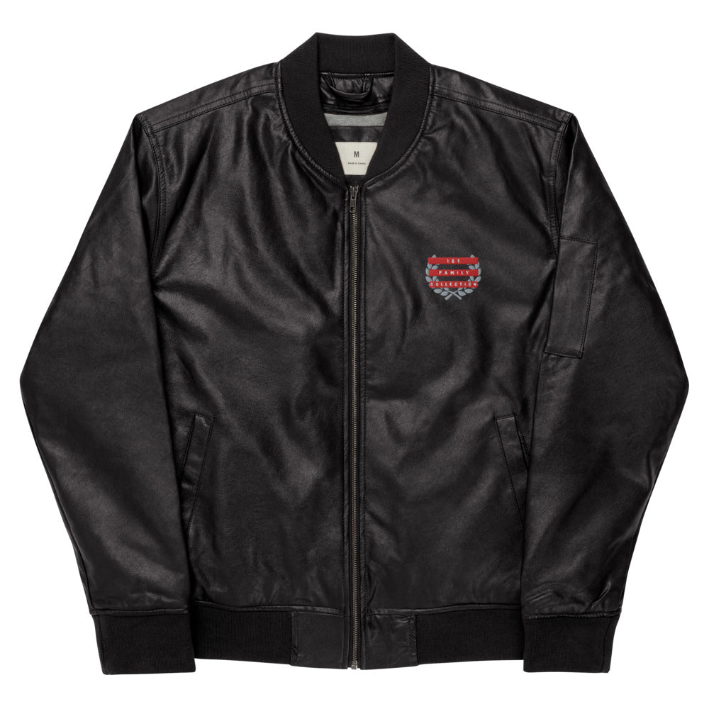1ST FAM CLOTHING COLLECTION Leather Bomber Jacket