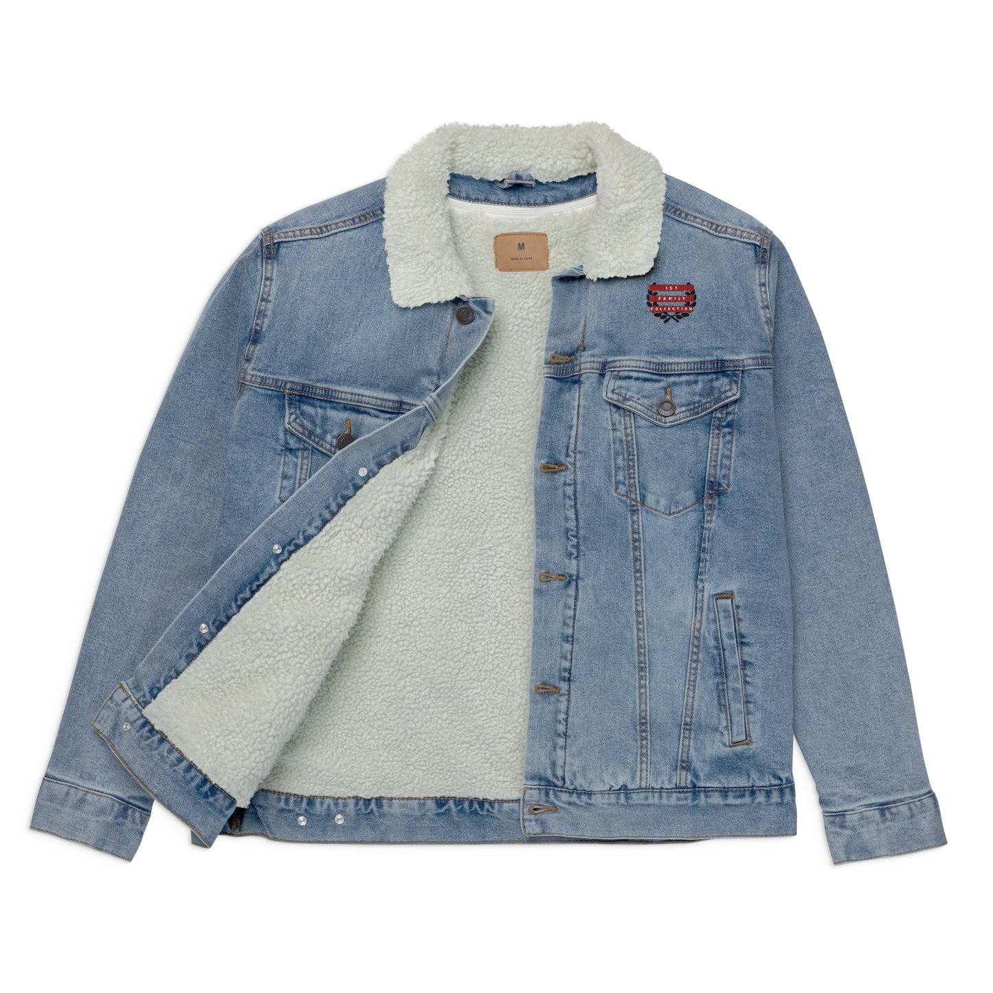 1st  Family Collection-Unisex denim sherpa jacket