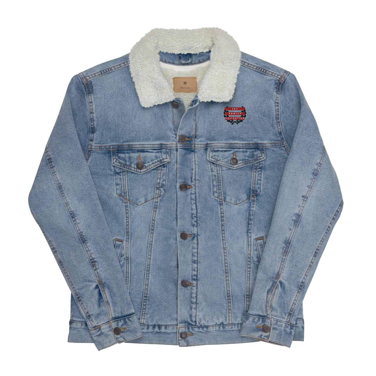 1st  Family Collection-Unisex denim sherpa jacket